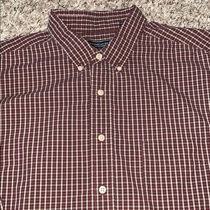 Checkered long sleeve dress shirt